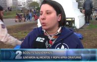 6 -08 -2018 SCOUTS DE LA BASE NAVAL  JUNTAN ALIMENTOS Y ROPA PARA COLEGIOS CARENCIADOS.