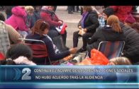 28 -06 -2019 CONTINUA EL ACAMPE FRENTE A LA MUNICIPALIDAD DE LAS ORGANIZACIONES GREMIALES. NO HUBO ACUERDO TRAS LA AUDIENCIA.