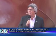 29-12-2022 BOTADURA BUQUE PESQUERO HUAFENG 882. MINISTRO DE DESARROLLO AGRARIO JAVIER RODRIGUEZ